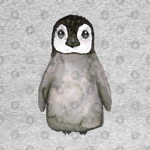 Cute emperor penguin chick by Bwiselizzy